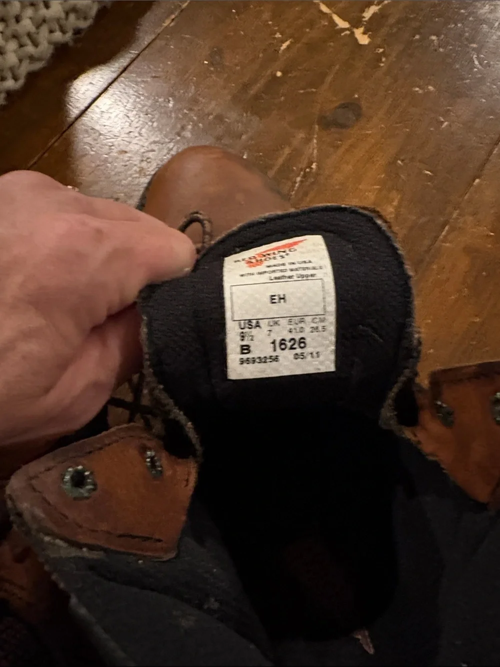 Red Wing Shoes Brown Leather Work Boots